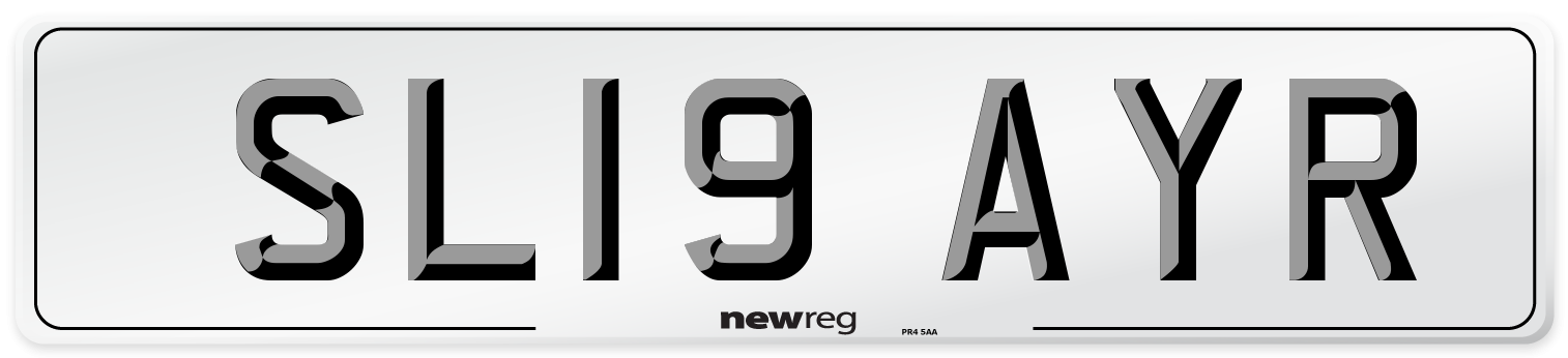 SL19 AYR Number Plate from New Reg